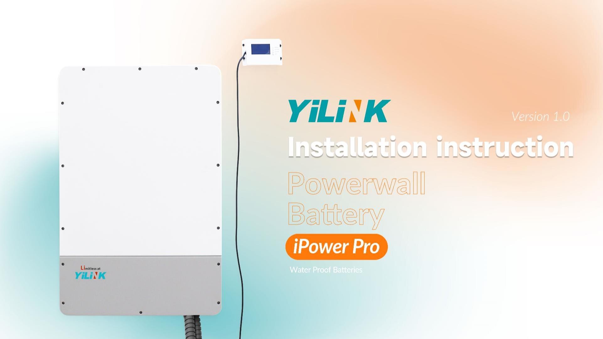 Powerwall 48V200Ah 10kWh LifePO4 Lithium Battery YILINK iPower 