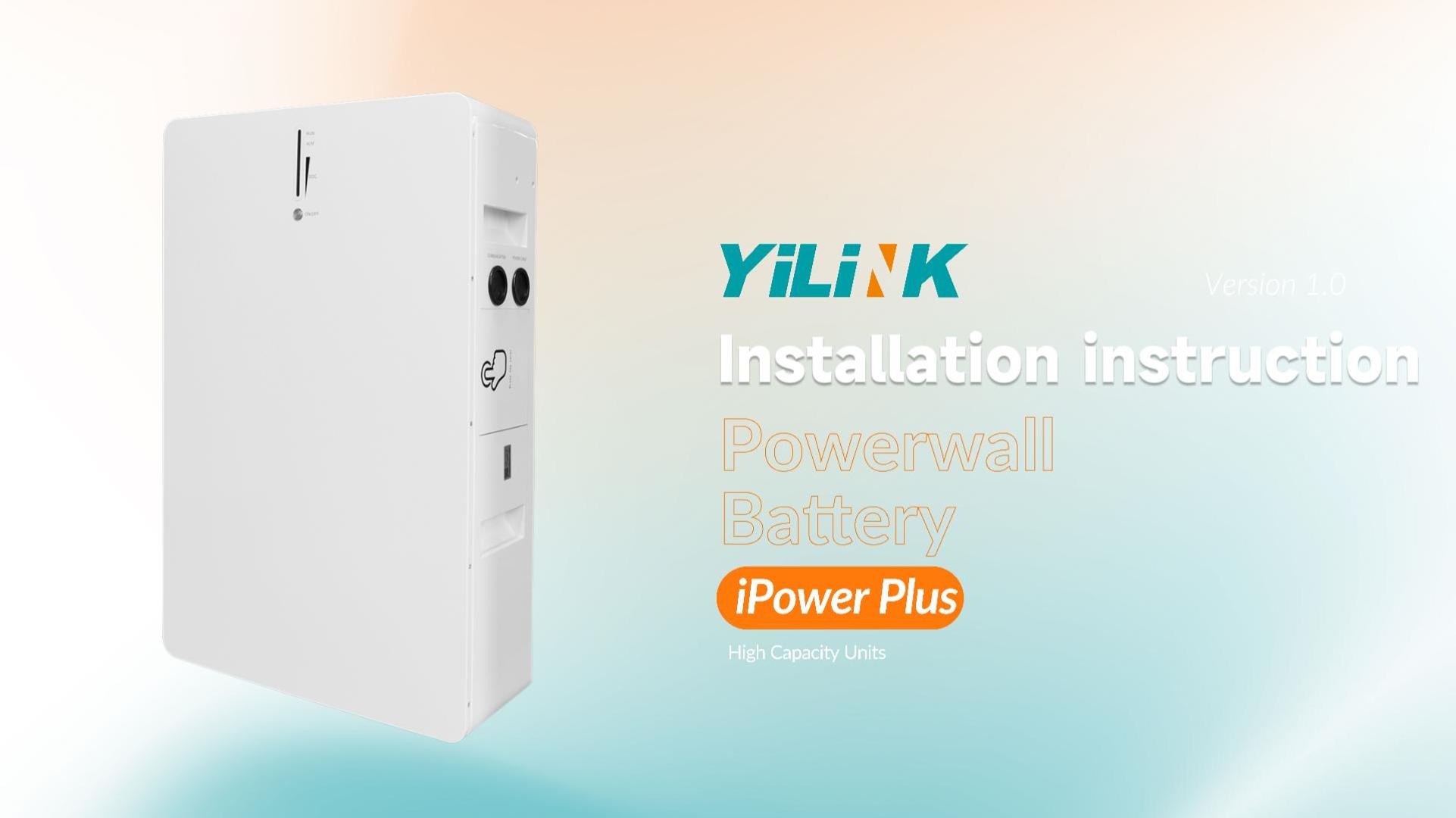 Powerwall Battery 48V300Ah 15kWh LifePO4 Lithium Battery YILINK iPower 